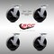 Service Caster 8 Inch SS Glass Filled Nylon Caster Set with Roll Bearings 4 Brake 2 Swivel Lock SCC-SS30S820-GFNR-TLB-BSL-2-TLB-2 - alternate 1